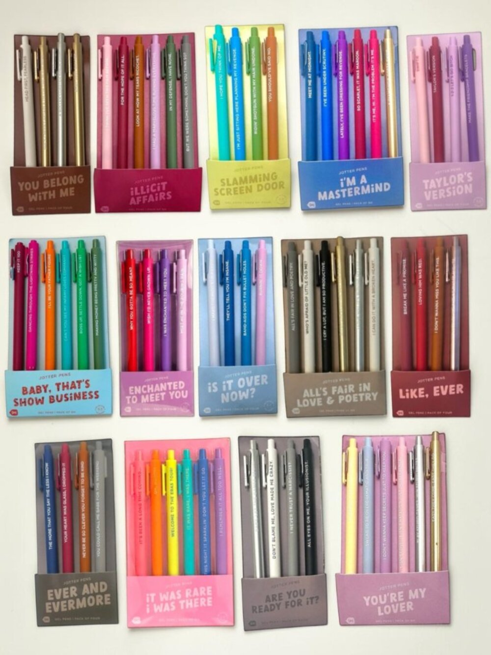 Taylor Swift Swiftie Jotter Gel Pen Collection Complete 14 Sealed Packs Eras NWT